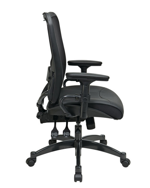 Office Star Dual Function Ergonomic AirGrid Back and Leather Seat Chair 6876 Office Star Dual Function Ergonomic AirGrid Back and Leather Seat Chair 6876